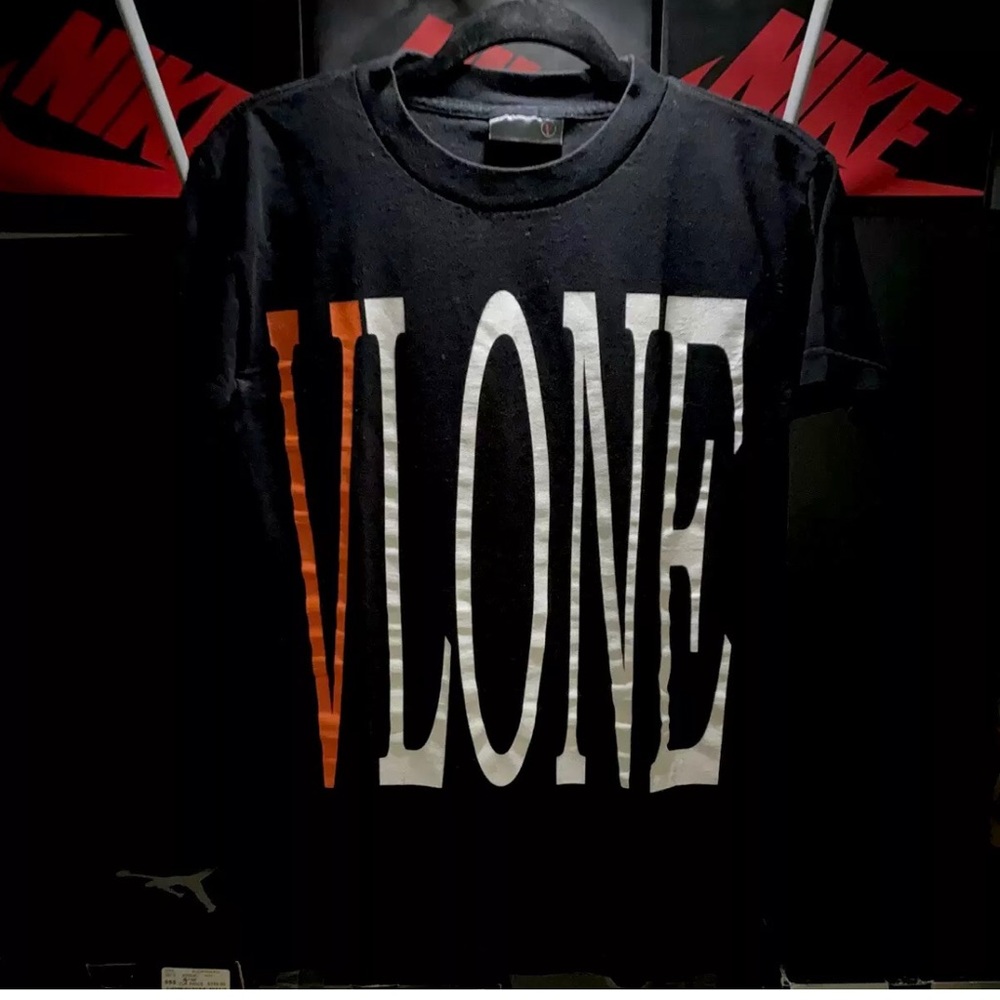 VLONE Black & Orange Logo T-Shirt